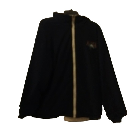 Pac Blue Alaska Water Resistant Hoodie Coat. Size Medium Reversible - Picture 8 of 8